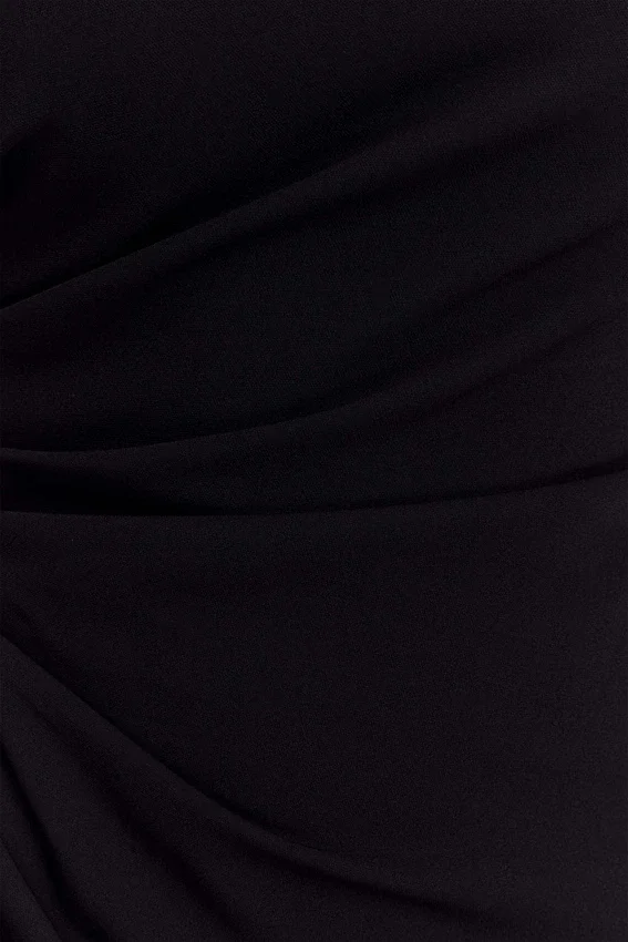 Adalyn One Shoulder Crepe Maxi Dress – Black Adalyn One Shoulder Crepe Maxi Dress – Black