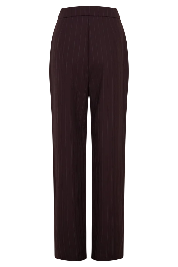 Agatha Straight Leg Suiting Pants – Plum Pinstripe Agatha Straight Leg Suiting Pants – Plum Pinstripe