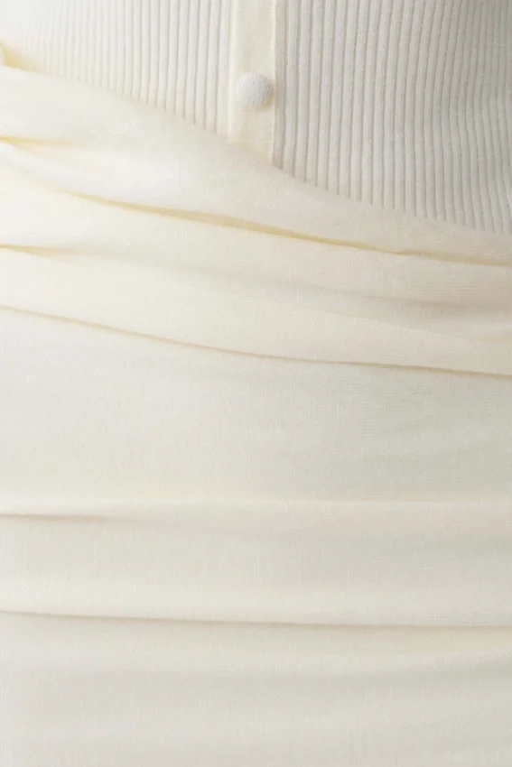 Agness Long Sleeve Button Up Knit Dress – Ivory Agness Long Sleeve Button Up Knit Dress – Ivory