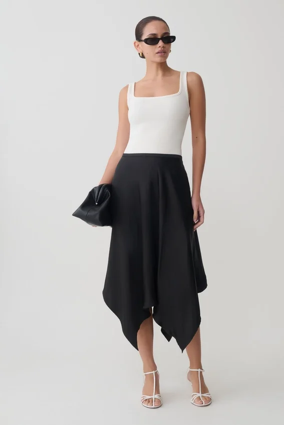 Aisling Ribbed Square Neck Sleeveless Top – Ivory Aisling Ribbed Square Neck Sleeveless Top – Ivory