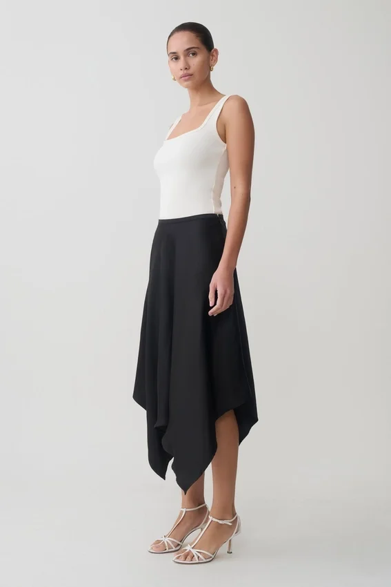 Aisling Ribbed Square Neck Sleeveless Top – Ivory Aisling Ribbed Square Neck Sleeveless Top – Ivory
