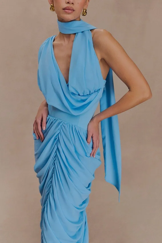 Alex Chiffon Maxi Dress – Blue Alex Chiffon Maxi Dress – Blue