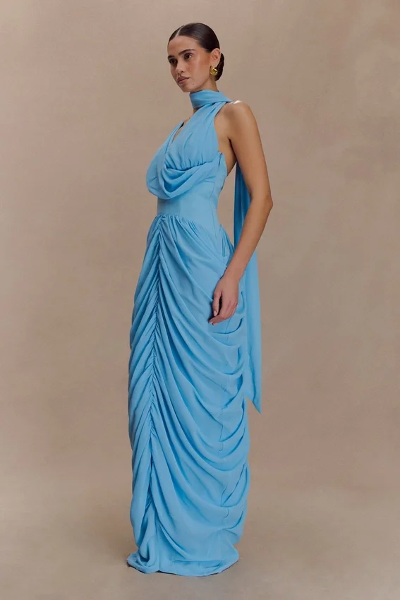 Alex Chiffon Maxi Dress – Blue Alex Chiffon Maxi Dress – Blue