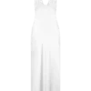 Alice Satin Halter Maxi Dress – White Alice Satin Halter Maxi Dress – White
