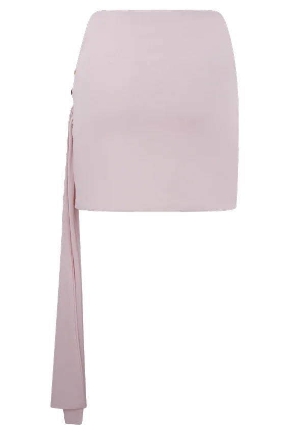 Alicent Slinky Beaded Mini Skirt – Pale Pink Alicent Slinky Beaded Mini Skirt – Pale Pink
