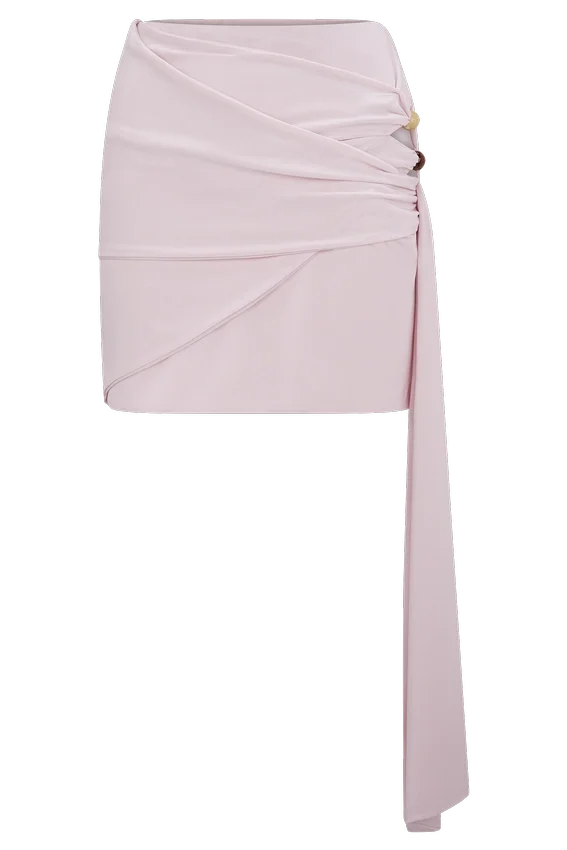 Alicent Slinky Beaded Mini Skirt – Pale Pink Alicent Slinky Beaded Mini Skirt – Pale Pink
