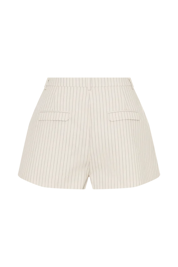 Alina Pintuck Cotton Shorts – Stripe Alina Pintuck Cotton Shorts – Stripe