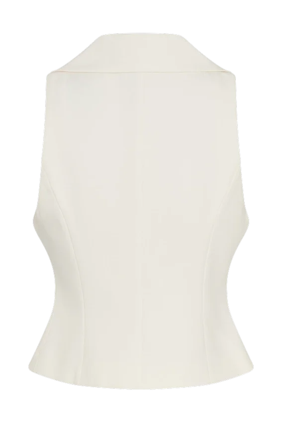Alix Mixed Button Vest – Ivory Alix Mixed Button Vest – Ivory
