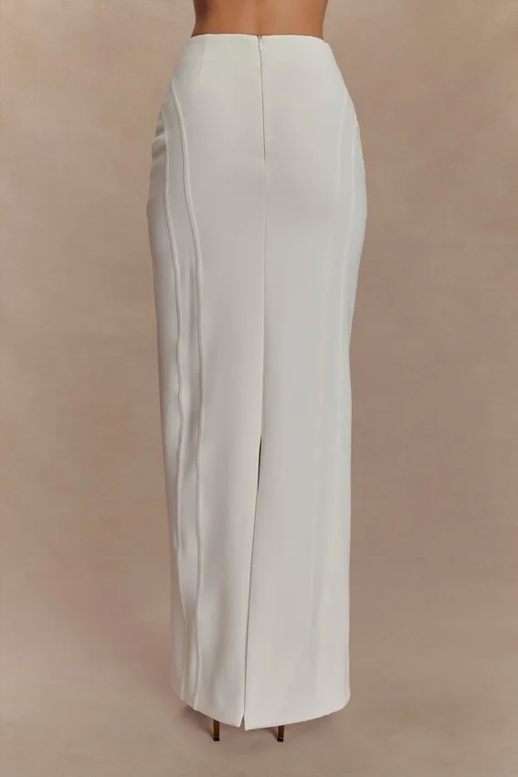 Alma High Waist Maxi Skirt – White Alma High Waist Maxi Skirt – White