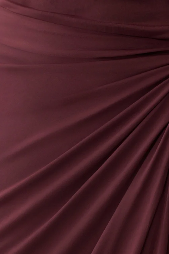 Alyn Off Shoulder Draped Maxi Dress – Dark Plum Alyn Off Shoulder Draped Maxi Dress – Dark Plum