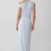 Alyn Off Shoulder Draped Maxi Dress – Pale Blue Alyn Off Shoulder Draped Maxi Dress – Pale Blue