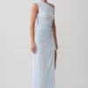 Alyn Off Shoulder Draped Maxi Dress – Pale Blue Alyn Off Shoulder Draped Maxi Dress – Pale Blue