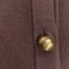 Amanda Statement Button Knit Cardigan – Cacao Brown