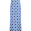 Amaya Strapless Chiffon Maxi Dress – Blue Polka Dot