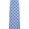 Amaya Strapless Chiffon Maxi Dress – Blue Polka Dot