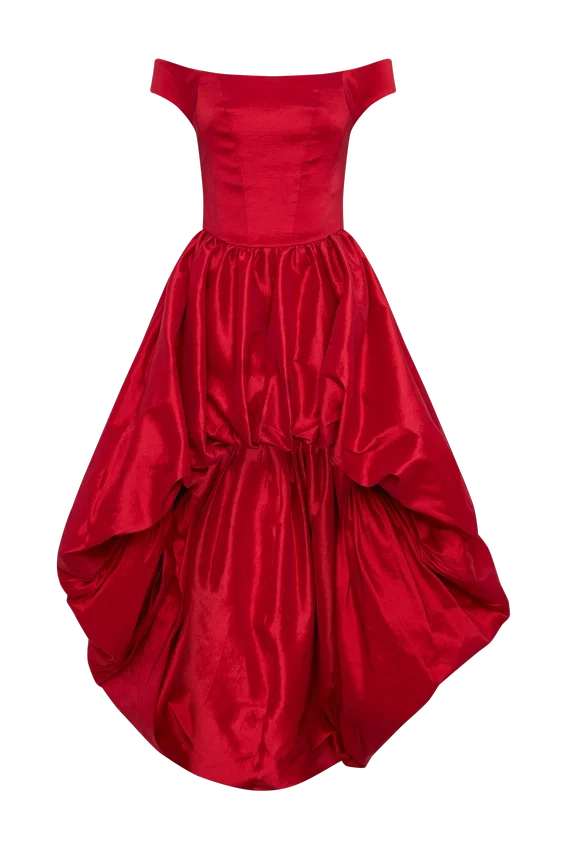 Amelia Bubble Maxi Dress – Ruby Red Amelia Bubble Maxi Dress – Ruby Red