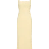 Amelita Suiting Halter Midi Dress – Pale Lemon