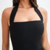 Amelita Suiting Halter Mini Dress – Black Amelita Suiting Halter Mini Dress – Black