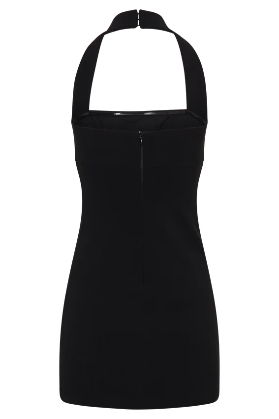 Amelita Suiting Halter Mini Dress – Black Amelita Suiting Halter Mini Dress – Black