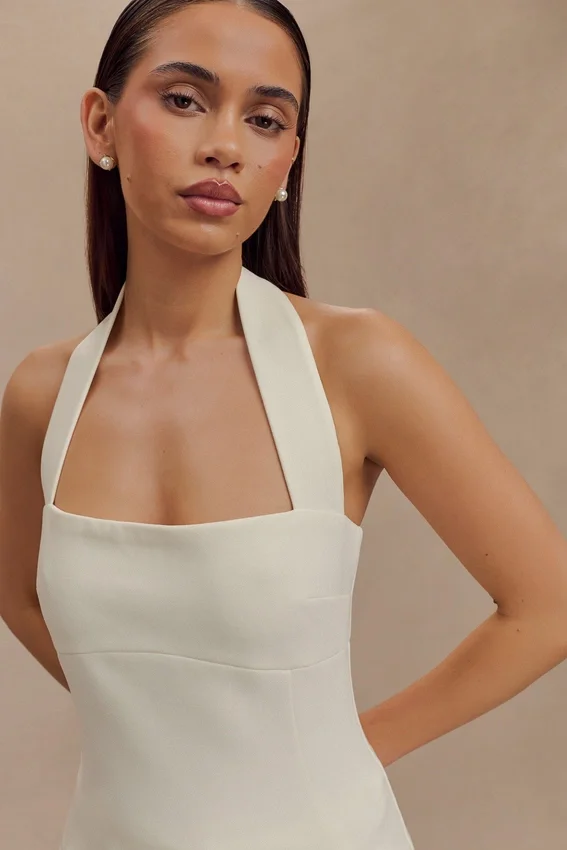 Amelita Suiting Halter Top – Ivory Amelita Suiting Halter Top – Ivory