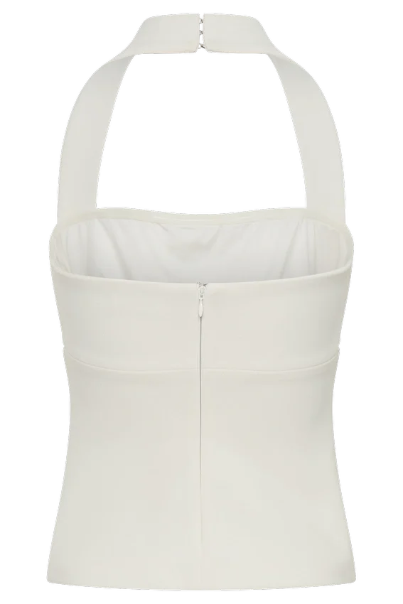 Amelita Suiting Halter Top – Ivory Amelita Suiting Halter Top – Ivory
