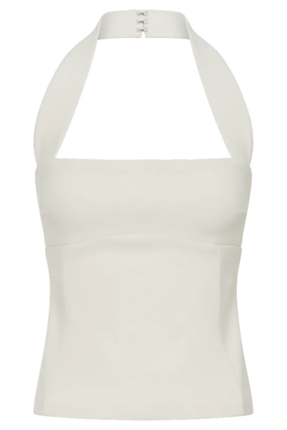 Amelita Suiting Halter Top – Ivory Amelita Suiting Halter Top – Ivory