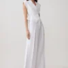 Andina Shortsleeve Linen Top – White Andina Shortsleeve Linen Top – White