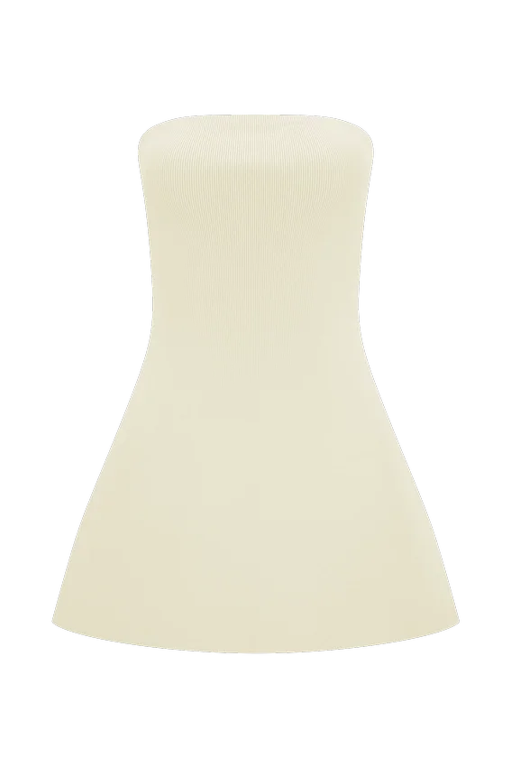 Anette Bandage Knit Strapless Top – Ivory Anette Bandage Knit Strapless Top – Ivory
