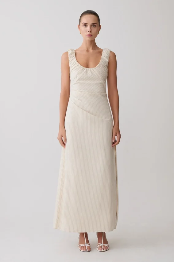 Anisa Scoop Neck Maxi Dress – Stripe Anisa Scoop Neck Maxi Dress – Stripe