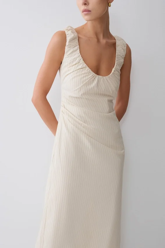 Anisa Scoop Neck Maxi Dress – Stripe Anisa Scoop Neck Maxi Dress – Stripe