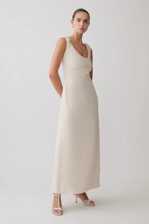 Anisa Scoop Neck Maxi Dress – Stripe Anisa Scoop Neck Maxi Dress – Stripe