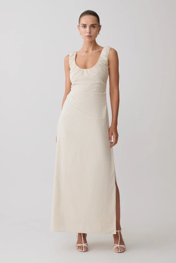 Anisa Scoop Neck Maxi Dress – Stripe Anisa Scoop Neck Maxi Dress – Stripe