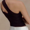 Anna One Shoulder Modal Top – Cacao Brown