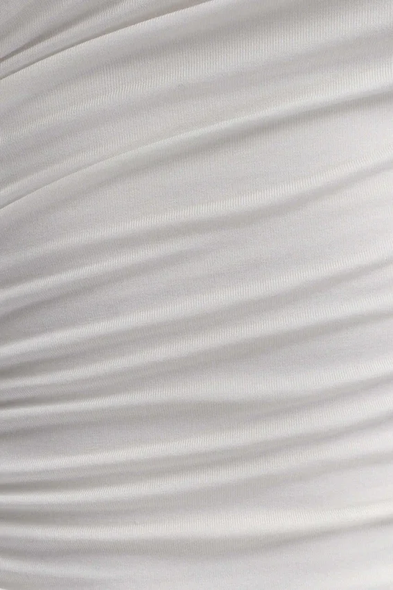 Anna One Shoulder Modal Top – White Anna One Shoulder Modal Top – White