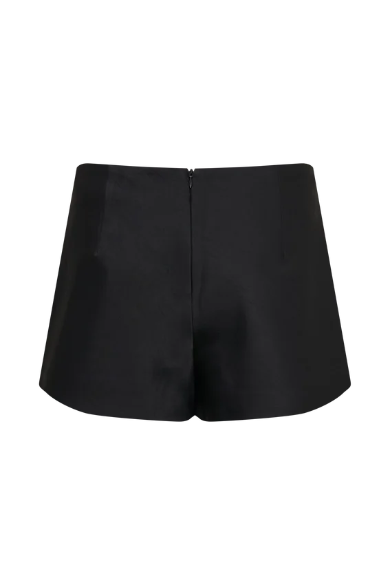 Anne Satin Mini Short – Black Anne Satin Mini Short – Black