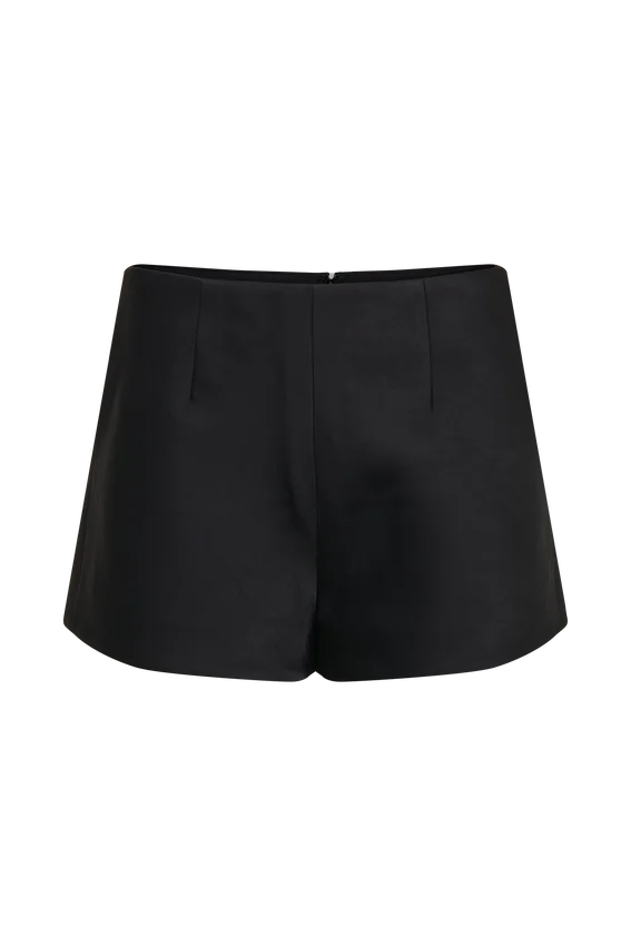 Anne Satin Mini Short – Black Anne Satin Mini Short – Black