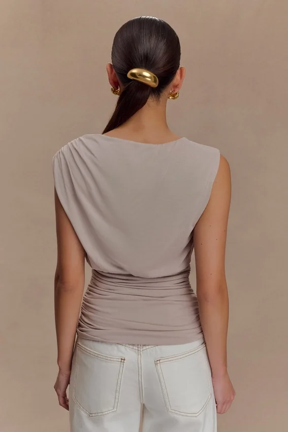 Anthony Short Sleeve Top – Taupe Anthony Short Sleeve Top – Taupe