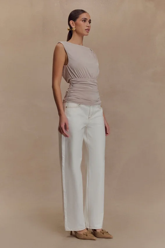 Anthony Short Sleeve Top – Taupe Anthony Short Sleeve Top – Taupe