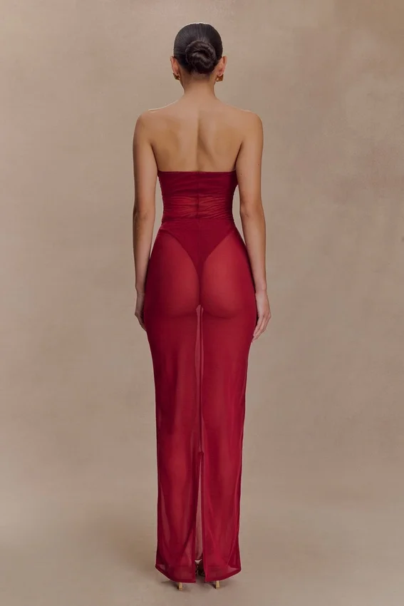 Aoife Mesh Maxi Skirt – Raspberry Aoife Mesh Maxi Skirt – Raspberry