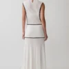 Aris Sleeveless Sheer Maxi Dress – Black/White