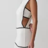 Aris Sleeveless Sheer Maxi Dress – Black/White