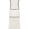 Aris Sleeveless Sheer Maxi Dress – Black/White