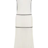 Aris Sleeveless Sheer Maxi Dress – Black/White