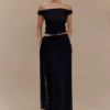 Arna Mesh Maxi Skirt – Black