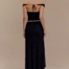 Arna Mesh Maxi Skirt – Black