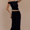 Arna Mesh Maxi Skirt – Black