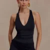 Aspyn Slinky And Mesh Top – Black