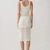 Atlantis Crochet Knit Top – White