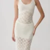 Atlantis Crochet Knit Top – White