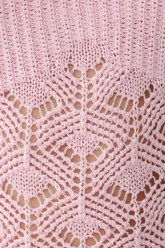 Atlantis Crochet Knit Top – Baby Pink Atlantis Crochet Knit Top – Baby Pink